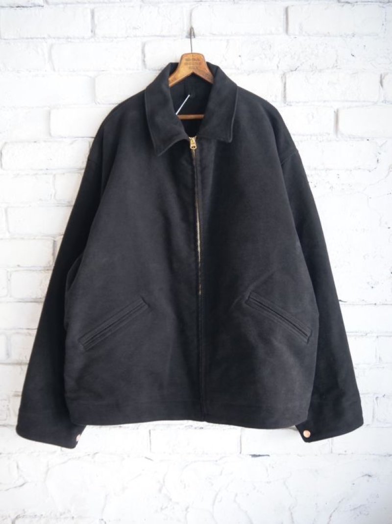 COMOLI コモリ 23AW Y03-01020 モールスキン ジップ ショート ジャケット ブラック系 2 COMOLI モールスキン ジップショートジャケット(Y03-01020)