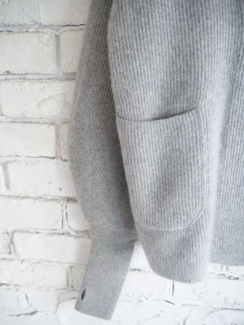 BATONER バトナー ショールカラーニットカーディガン ローゲージウール ショールカラー カーディガン ニットジャケット ローゲージ