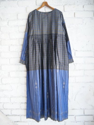 画像1: maku textiles FARID-517 SILK HAND WOVEN DRESS マクテキスタイルズシルクハンドウーブンドレス GA2320