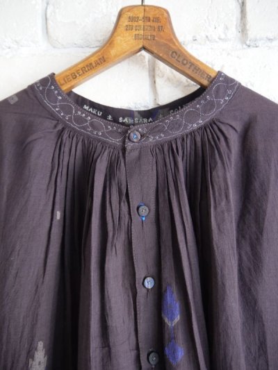 画像2: maku textiles COLETTE-495 COTTON HAND WOVEN DRESS マクテキスタイルズ  コットンハンドウーブンドレス GA2311