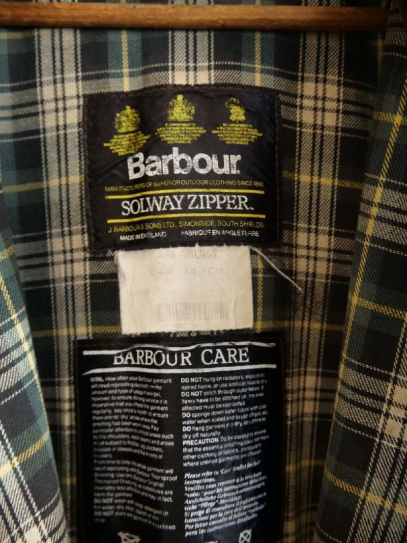 画像3: VINTAGE BARBOUR ヴィンテージ バブアー SLOWAY ZIPPER ソルウェイジッパー