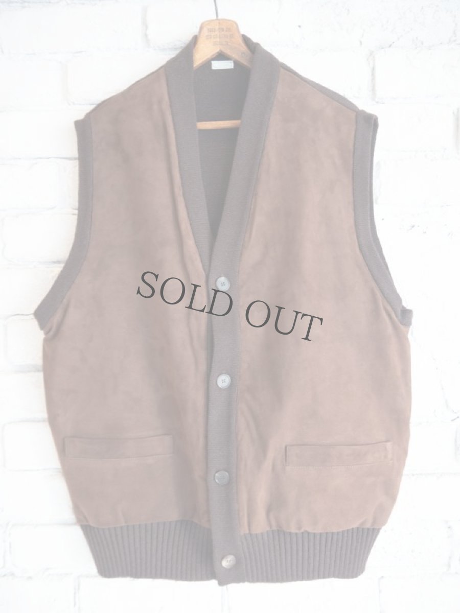 画像1: A.PRESSE Cashmere Suede Combination Vest アプレッセ カシミヤスウェードコンビネーションベスト (24SAP-03-01K) (1)