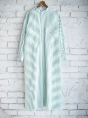 画像1: blurhms（レディース）Stripe Officer Dress  ブラームス ストライプオフィサードレス (BHSW24S1CStr) (1)