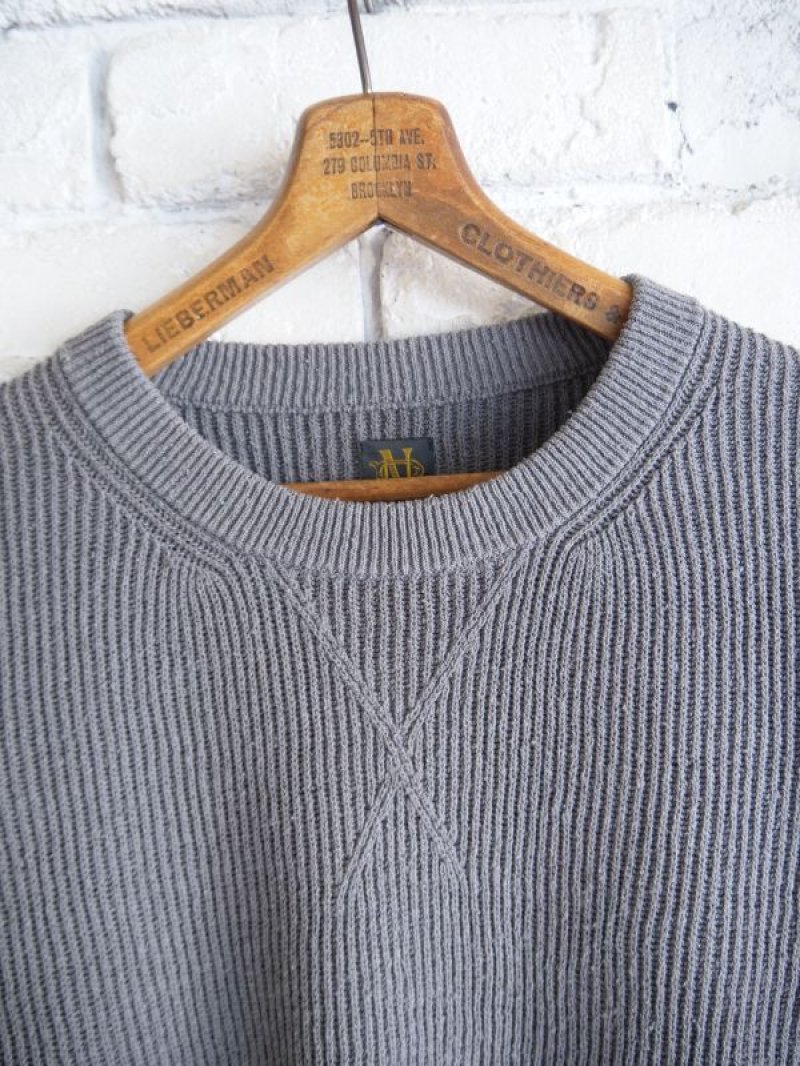 BATONER【MEN'S】バトナー シルクリブクルーネックニット (BN