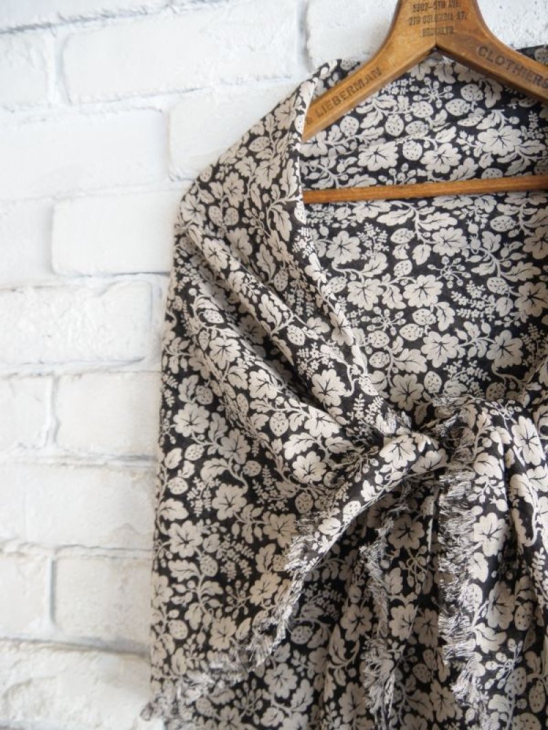 R&D.M.Co- / OLDMAN'S TAILOR WILD BERRY GAUZE SHAWL オールド