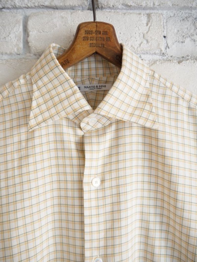 マーティーアンドサンズ 美品 24AW チェック 長袖シャツ 楽天市場】【中古】MAATEE＆SONS 24SS WOOL ONE PIECE COLLAR