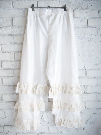 画像1: BUNON Tie Embroidery Pants ブノン エンブロイダリーパンツ(BN2410)