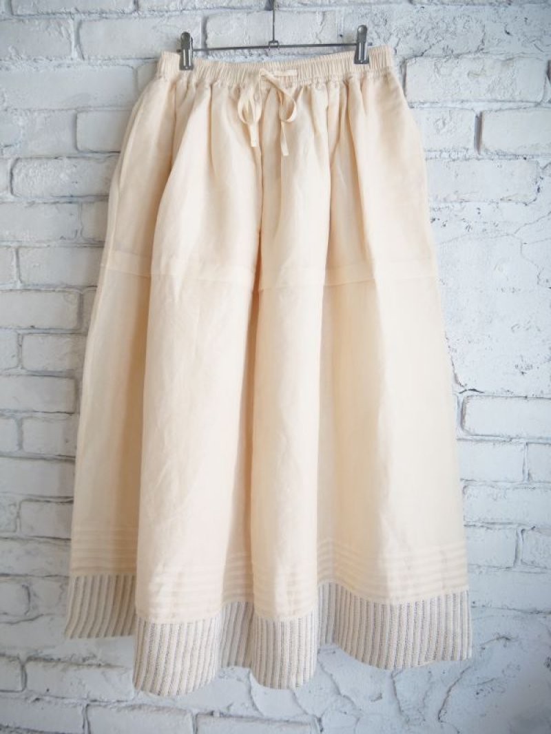 画像1: BUNON Kantha Gather Skirt ブノン カンタギャザースカート(BN2432)