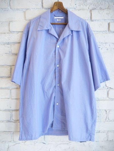 画像1: blurhms  Chambray Open Collar Shirt ブラームス シャンブレーオープンカラーシャツ (BHS24S008C70)
