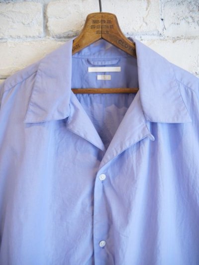 画像2: blurhms  Chambray Open Collar Shirt ブラームス シャンブレーオープンカラーシャツ (BHS24S008C70)