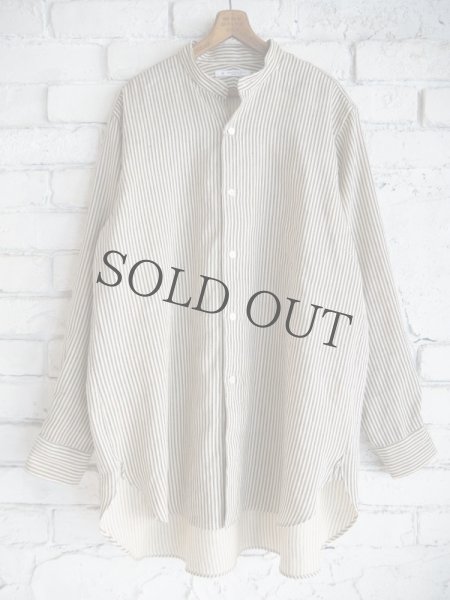 MAATEE&SONS C/L/N強撚ヒッコリー BAND COLLAR マーティーアンド MAATEE&SONS C/L/N強撚ヒッコリー BAND COLLAR マーティーアンド