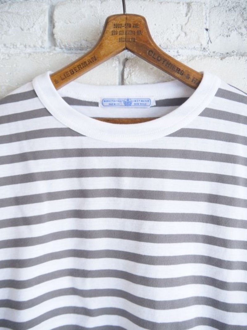 画像2: R&D.M.Co- / OLDMAN'S TAILOR GAUZE BORDER DROP SHOULDER SHIRT オールドマンズテーラー アールアンドディーエムコー ガーゼボーダードロップショルダーシャツ（6736）