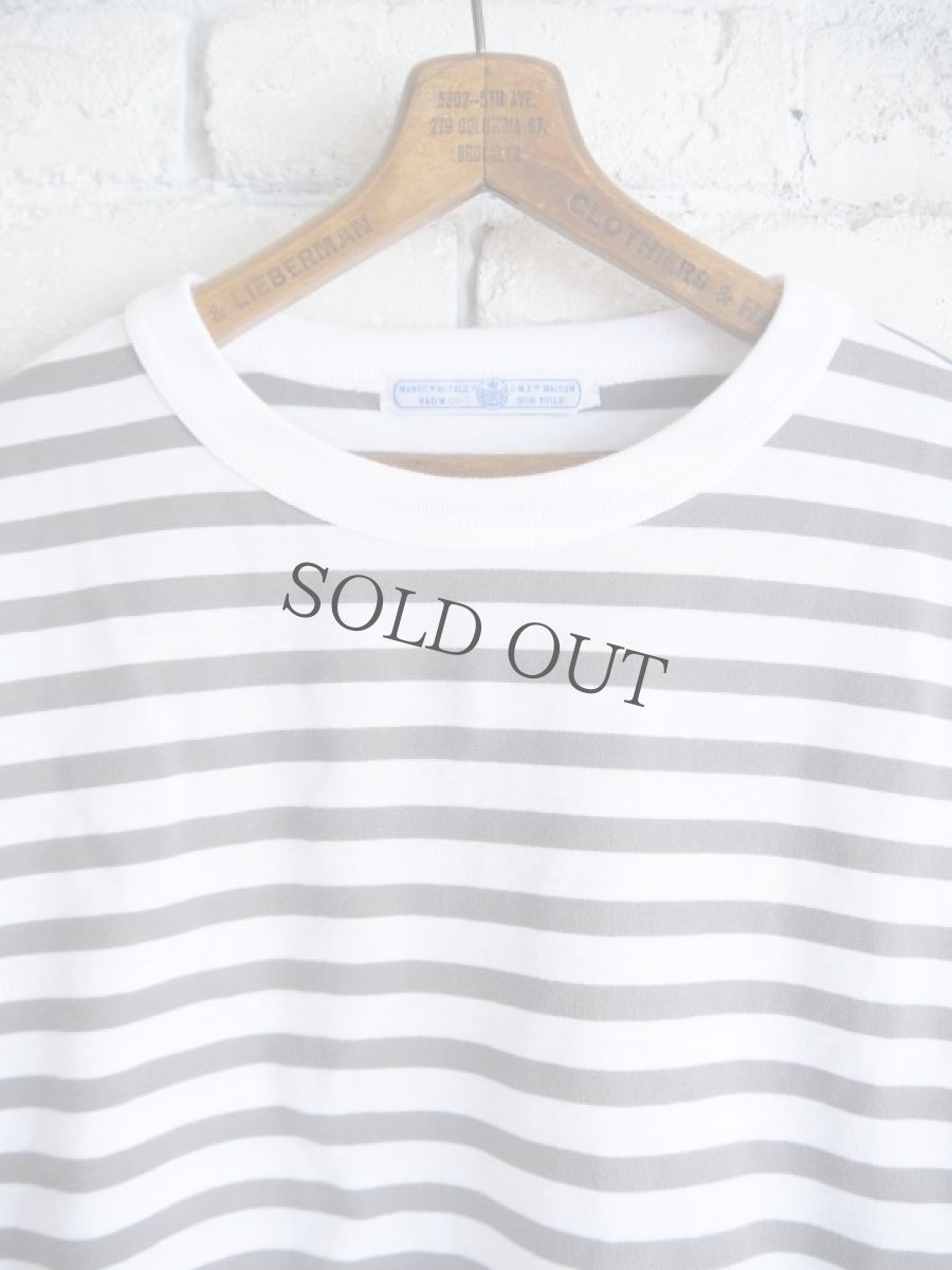 画像2: R&D.M.Co- / OLDMAN'S TAILOR GAUZE BORDER DROP SHOULDER SHIRT オールドマンズテーラー アールアンドディーエムコー ガーゼボーダードロップショルダーシャツ（6736） (2)