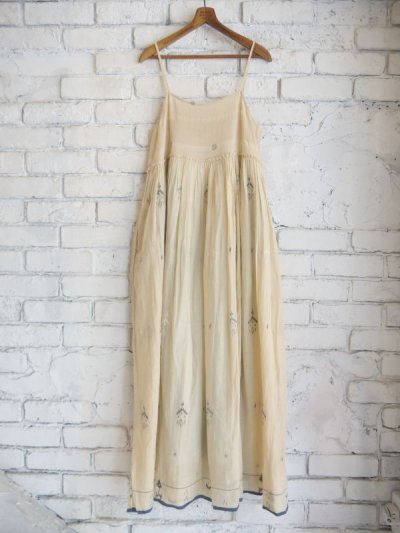 画像1: maku textiles GATHERED SLIP DRESS  マクテキスタイルズ ジャムダニギャザースリップドレス CS23S231072