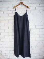 画像1: maku textiles マクテキスタイルズ SILK SLIP DRESS インディゴ染手織シルクスリップドレス DI G2066 (1)