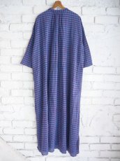 画像6: maku textiles マクテキスタイルズ AMCO 格子柄クレープカディコットンドレス Cotton Handwoven Dress CS24S2313C03 (6)