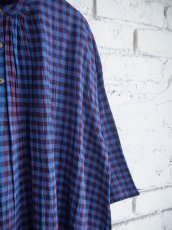 画像4: maku textiles マクテキスタイルズ AMCO 格子柄クレープカディコットンドレス Cotton Handwoven Dress CS24S2313C03 (4)