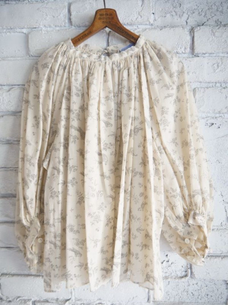 R&D.M.CO_オールドマンズテーラー カディコットンギャザースモックブラウス R&D.M.CO_オールドマンズテーラー カディコットンギャザー