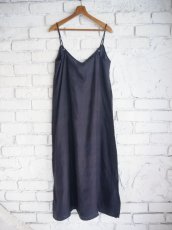 画像5: maku textiles マクテキスタイルズ SILK SLIP DRESS インディゴ染手織シルクスリップドレス DI G2066 (5)