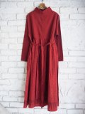 calico インド　アジュラックロンパンツ　M 赤 CALICO インド アジュラック染めサルエルパンツ コットンシルク