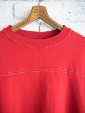 画像2: blurhms（レディース）  C/Silk Nep Football French Sleeve ブラームス コットンシルクネップフットボールフレンチスリーブTシャツ (BHSW24S10) (2)