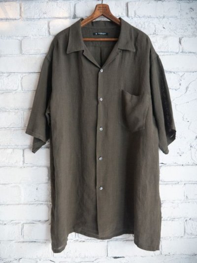 画像1: MAATEE&SONS S/S OPEN COLLAR SHIRTS ドSLINEN マーティーアンドサンズ  ショートスリーブオープンカラーシャツ ドSリネン（MT4103-0614）