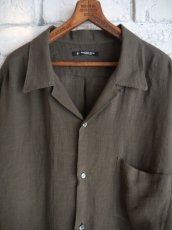 画像2: MAATEE&SONS S/S OPEN COLLAR SHIRTS ドSLINEN マーティーアンドサンズ  ショートスリーブオープンカラーシャツ ドSリネン（MT4103-0614） (2)