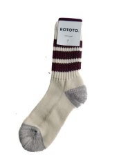 画像2: ROTOTO  COARSE RIBBED OLDSCHOOL CREW SOCKS ロトト リブ オールドスクール クルーソックス（R1255-202） (2)