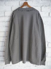 画像5: blurhms C/NAPP Border L/S Plain Tee ブラームス コットンナップボーダーロングスリーブプレーンTシャツ (BHSW24F040) (5)