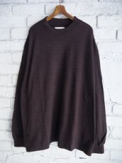 画像1: blurhms C/NAPP Border L/S Plain Tee ブラームス コットンナップボーダーロングスリーブプレーンTシャツ (BHSW24F040) (1)