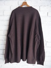 画像4: blurhms C/NAPP Border L/S Plain Tee ブラームス コットンナップボーダーロングスリーブプレーンTシャツ (BHSW24F040) (4)