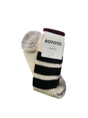 画像2: ROTOTO  COARSE RIBBED OLDSCHOOL CREW SOCKS ロトト リブ オールドスクール クルーソックス（R1255-202） (2)