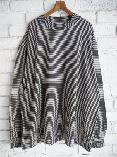 画像1: blurhms C/NAPP Border L/S Plain Tee ブラームス コットンナップボーダーロングスリーブプレーンTシャツ (BHSW24F040)