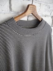 画像3: blurhms C/NAPP Border L/S Plain Tee ブラームス コットンナップボーダーロングスリーブプレーンTシャツ (BHSW24F040) (3)