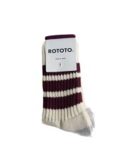 画像1: ROTOTO  COARSE RIBBED OLDSCHOOL CREW SOCKS ロトト リブ オールドスクール クルーソックス（R1255-202） (1)