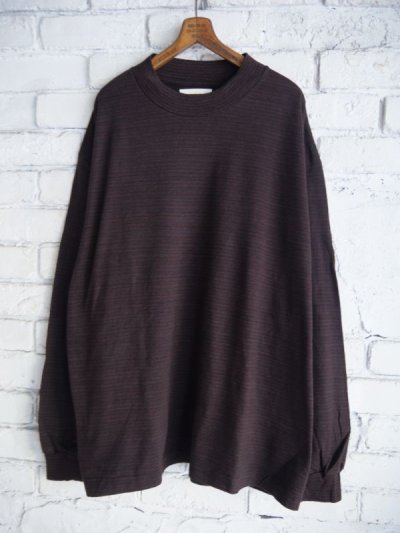 画像1: blurhms C/NAPP Border L/S Plain Tee ブラームス コットンナップボーダーロングスリーブプレーンTシャツ (BHSW24F040)