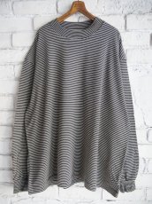 画像1: blurhms C/NAPP Border L/S Plain Tee ブラームス コットンナップボーダーロングスリーブプレーンTシャツ (BHSW24F040) (1)