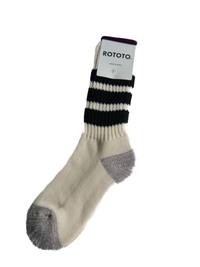 画像2: ROTOTO  COARSE RIBBED OLDSCHOOL CREW SOCKS ロトト リブ オールドスクール クルーソックス（R1255-202）