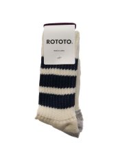 画像1: ROTOTO  COARSE RIBBED OLDSCHOOL CREW SOCKS ロトト リブ オールドスクール クルーソックス（R1255-202） (1)