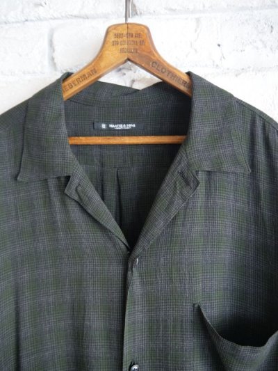 画像2: MAATEE&SONS 強撚RAYON OP COLLAR SHIRTS  マーティーアンドサンズ  強撚レーヨンオープンカラーシャツ（MT4303-0605A）