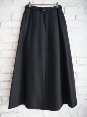 画像1: blurhms（レディース）Wool Napping Belted Skirt ブラームス ウールナッピングベルトスカート（BHSW24F5） (1)