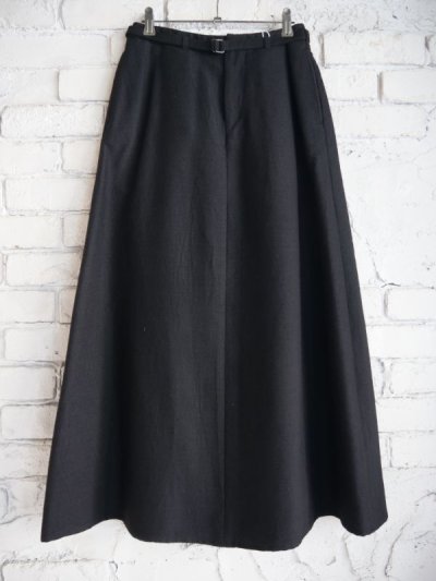 画像1: blurhms（レディース）Wool Napping Belted Skirt ブラームス ウールナッピングベルトスカート（BHSW24F5）