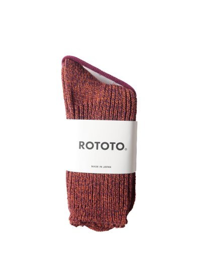 画像1: ROTOTO RECYCLED COTTON MARL SOCKS ロトト リサイクルコットンソックス（R1538-242）