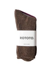 画像1: ROTOTO RECYCLED COTTON MARL SOCKS ロトト リサイクルコットンソックス（R1538-242） (1)