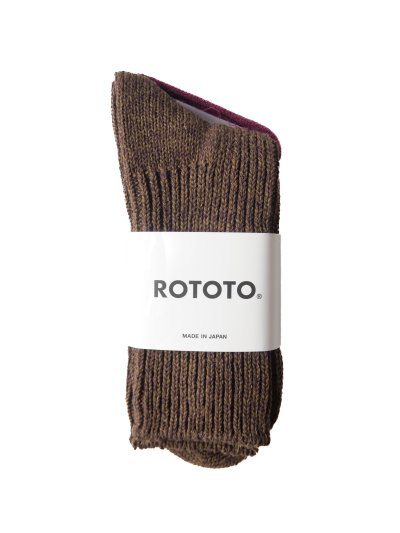 画像1: ROTOTO RECYCLED COTTON MARL SOCKS ロトト リサイクルコットンソックス（R1538-242）