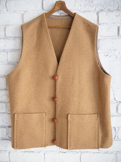 画像1: HERILL Cashmere linenmat Chimayo vest  ヘリル カシミヤリネンマットチマヨベスト  (24-011-HL-8090-30)