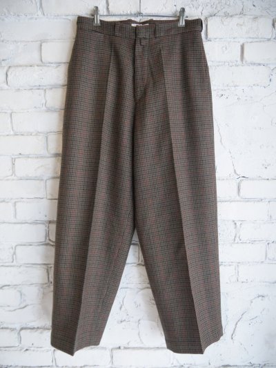 画像1: blurhms（ユニセックス）Classic Houndstooth Trousers ブラームス クラシックハウンドトゥーストラウザース（BHS24F006Hdt）