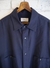 画像2: HERILL Cotton Cashmere Workshirts ヘリル コットンカシミヤワークシャツ (24-050-HL-8040-30) (2)