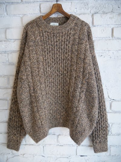 画像1: HERILL Cashmere nep Cable Sweater ヘリル カシミヤネップケーブルセーター (24-080-HL-8200-30)