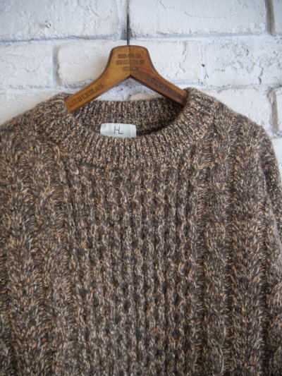 画像2: HERILL Cashmere nep Cable Sweater ヘリル カシミヤネップケーブルセーター (24-080-HL-8200-30)